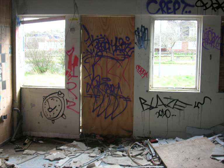 This is a photograph of graffiti