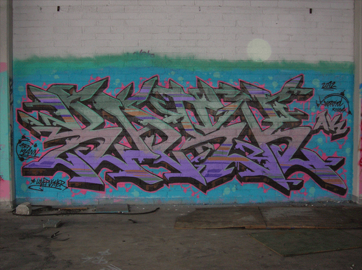 This is a photograph of some graffiti, it reads 'RASK'