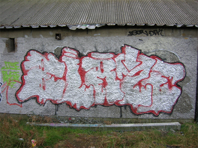 This is a photograph of some graffiti