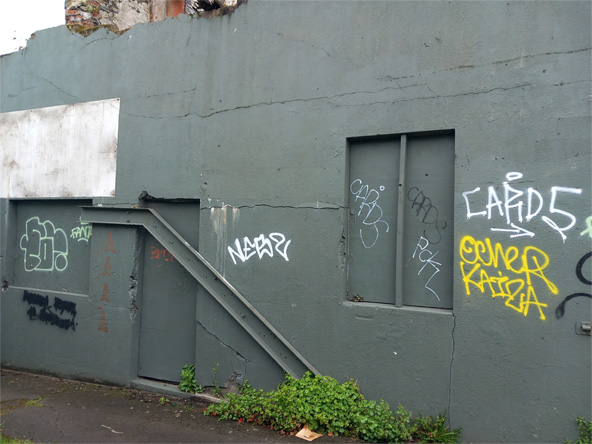 This is a photograph of some graffiti