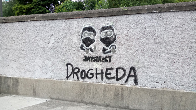 This is a photograph of some drogheda graffiti