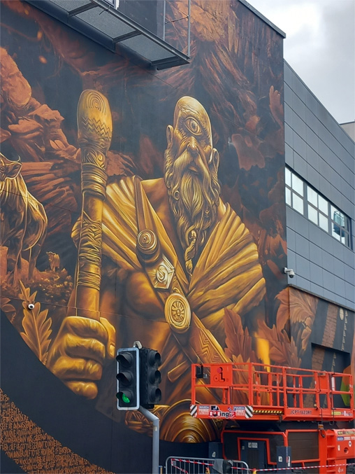 This is a photograph of some graffiti